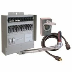 30 Amp, 10-circuit, Indoor W/25’ Cord And Box Transfer Kit