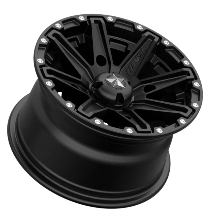 MSA M33 Satin Black Clutch Wheel 12x7 +10mm Offset - Image 2