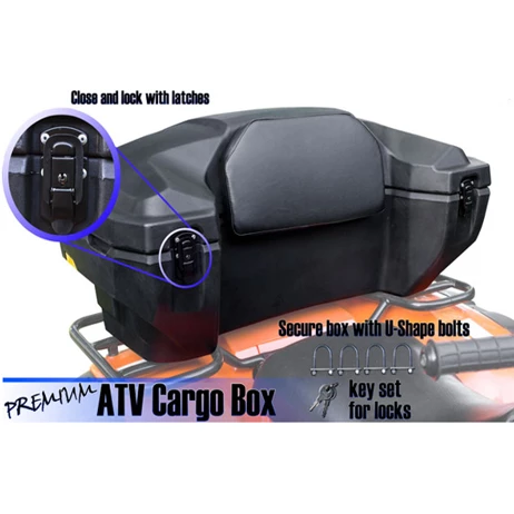 Alpine Powersports Premium Rear ATV Cargo Box